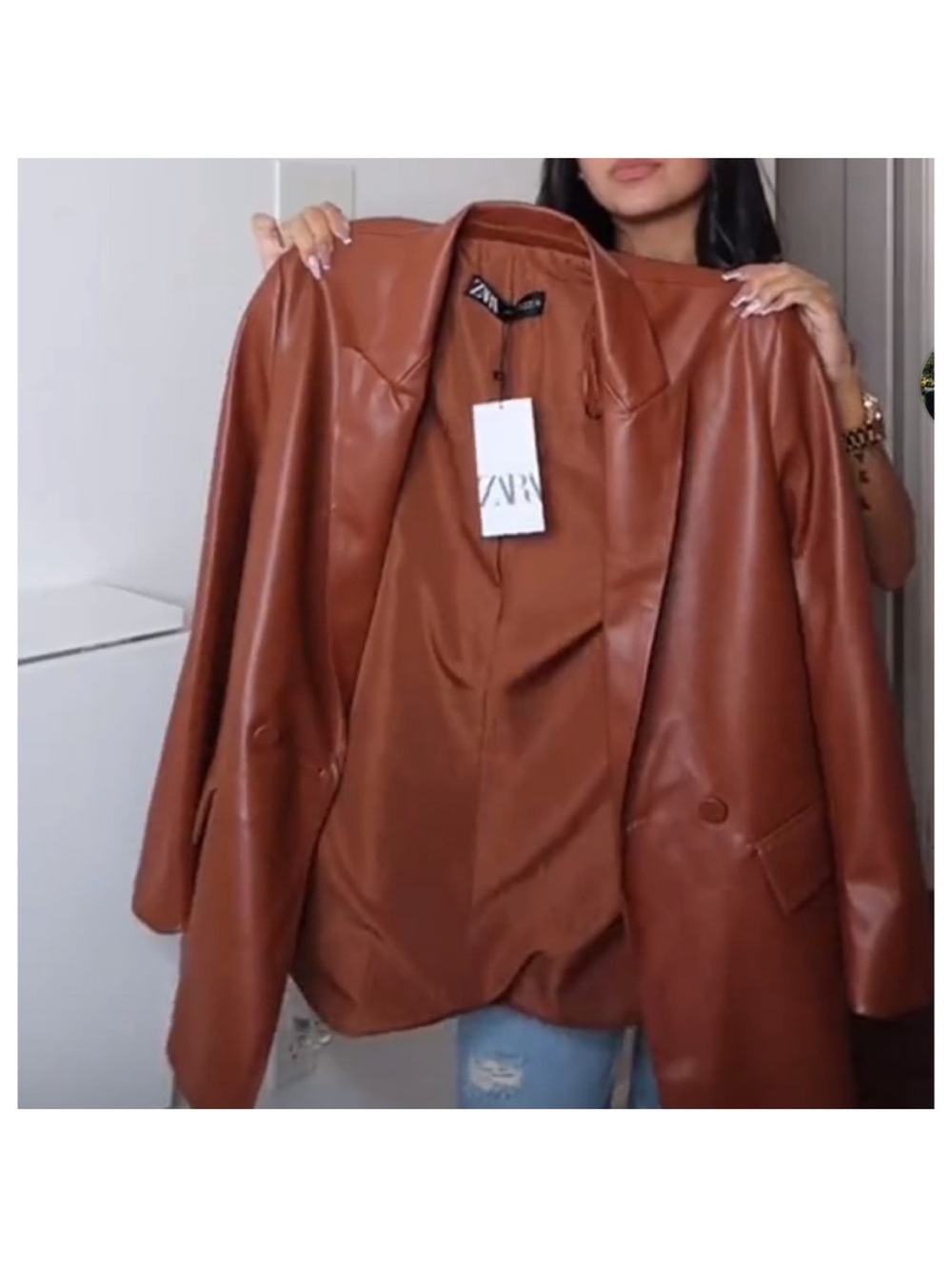 Zara Faux leather Oversized blazer - Picture 12 of 12